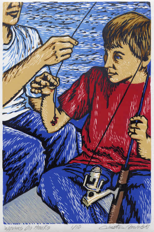 Worms on Hooks print